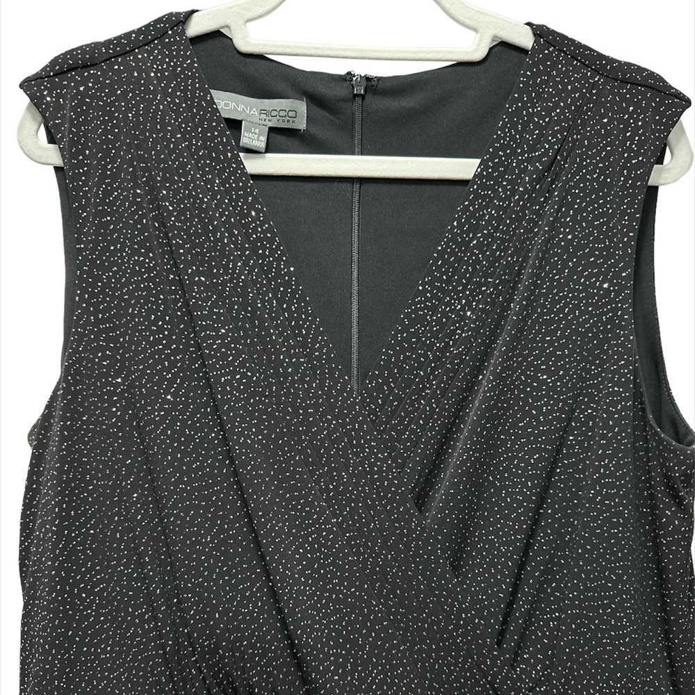 Jumpsuit | Black Sparkle | Donna Ricco New York - Size 14 - Picture 3 of 9